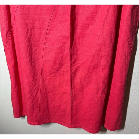 Westbound  Womens Pink 100% Linen Knee Length Skirt Size 10 A-Line Simple Casual - Picture 4 of 11